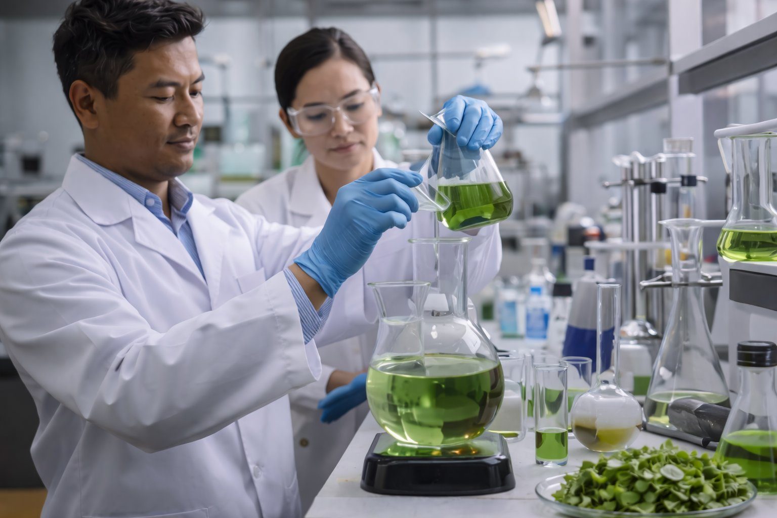MIDIC researchers formulating in the lab